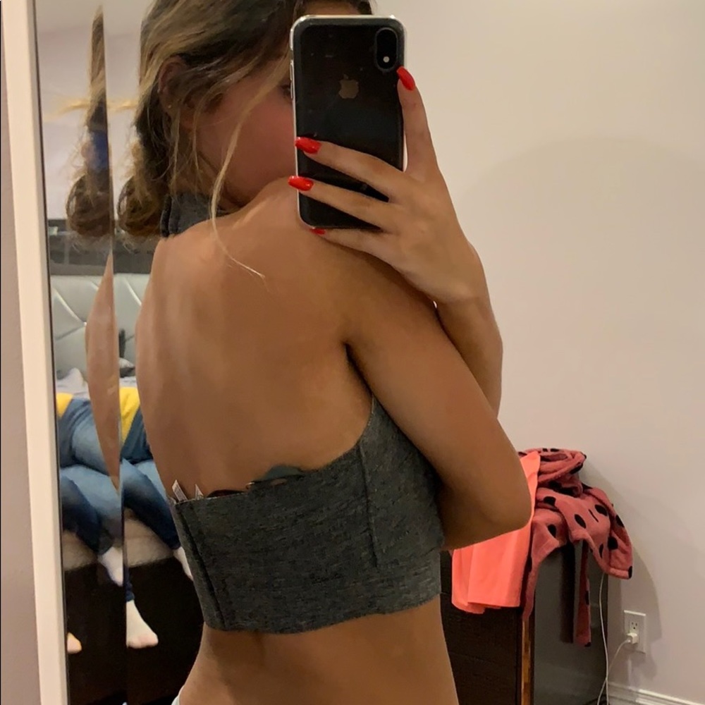 Grey Crop Top Shirt - Picture 2 of 2